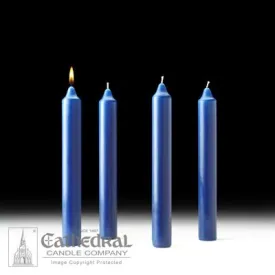 1-1/2" X 12" Stearine Advent Candle Set (4 Sarum Blue)