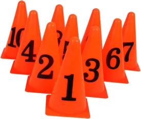 10pcs Marker Buckets Obstacle Cones for Football Training Bright-Colored Material for Basketball Tennis and Outdoor Sports Activities