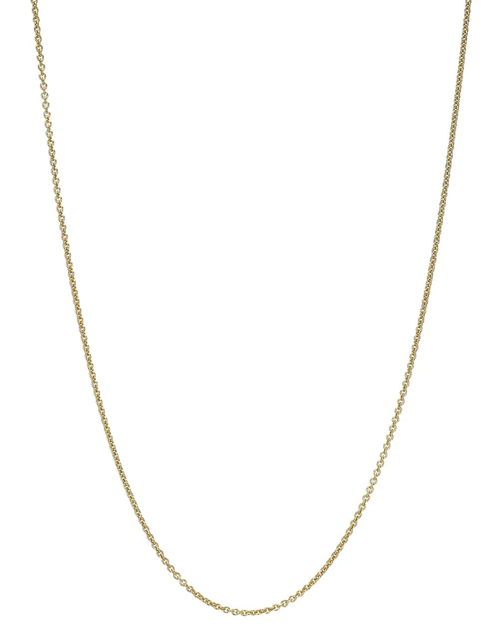 14k Yellow Gold Baby Rolo Chain Necklace