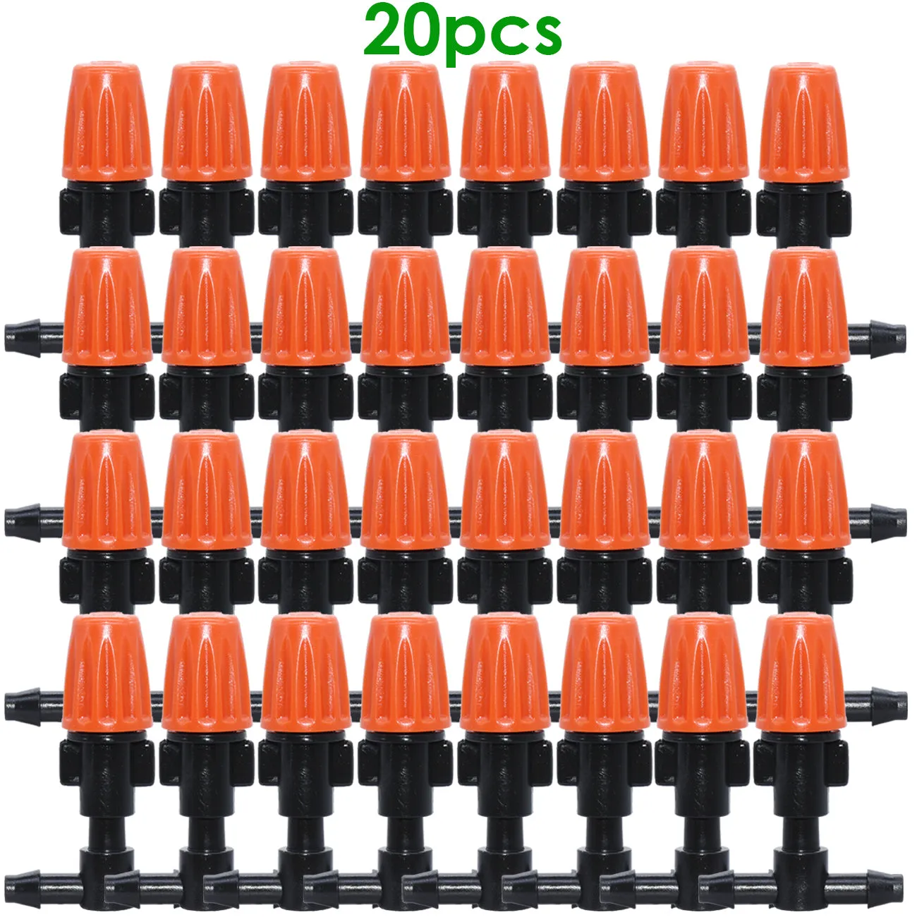 20X 1/4 Inches Nozzle Dripper Watering Sprayer Misting Atomizing Sprinkler Garden Drip Irrigation Sy