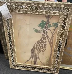25"x31" Giraffe Framed Art