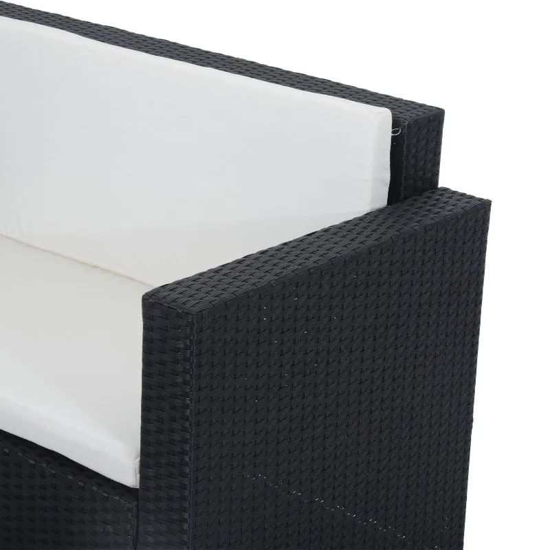 2pc Outdoor Wicker Patio Sofa Furniture Set