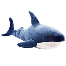 30cm Blue Shark Stuffed Plush Doll Soft Cute Cartoon Animal Reading Pillow Cushion Ocean Decoration Toy Children Birthday Gifts