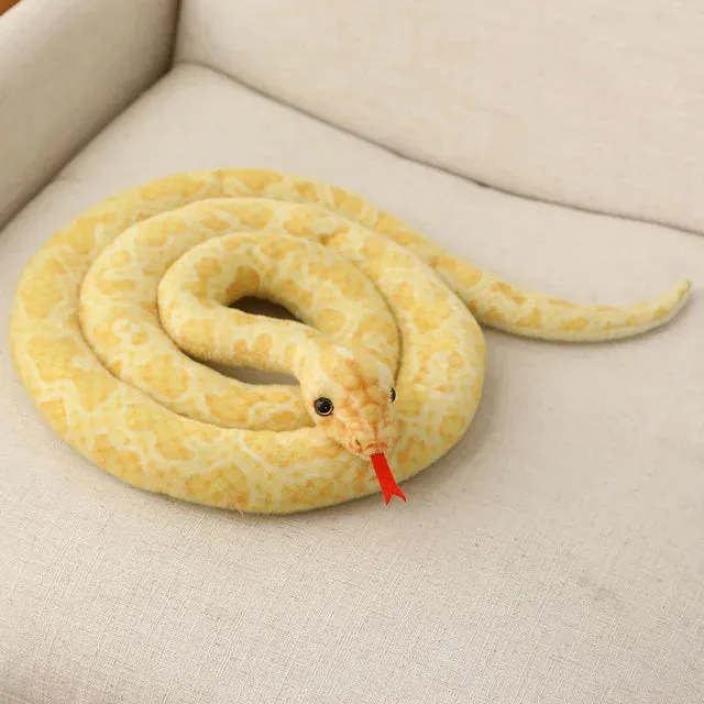3m Simulation Soft Plush toys Giant Yellow Snake animals python Cloth Toy Stuffed Dolls Bithday Christmas Gifts For baby Kids