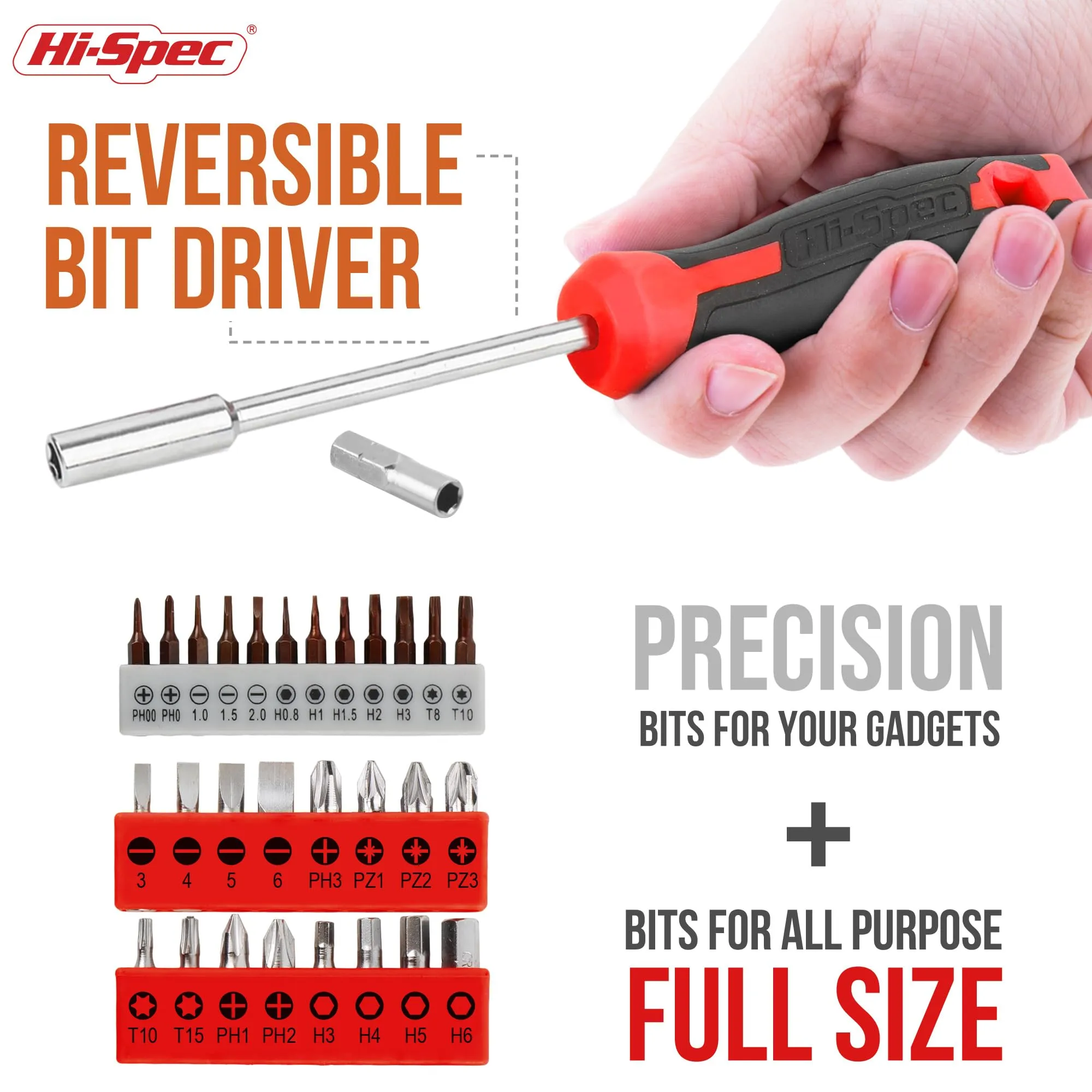 42pc Red Household DIY Small Tool Kit. Complete Starter Basic Tools Kit for Home and Office