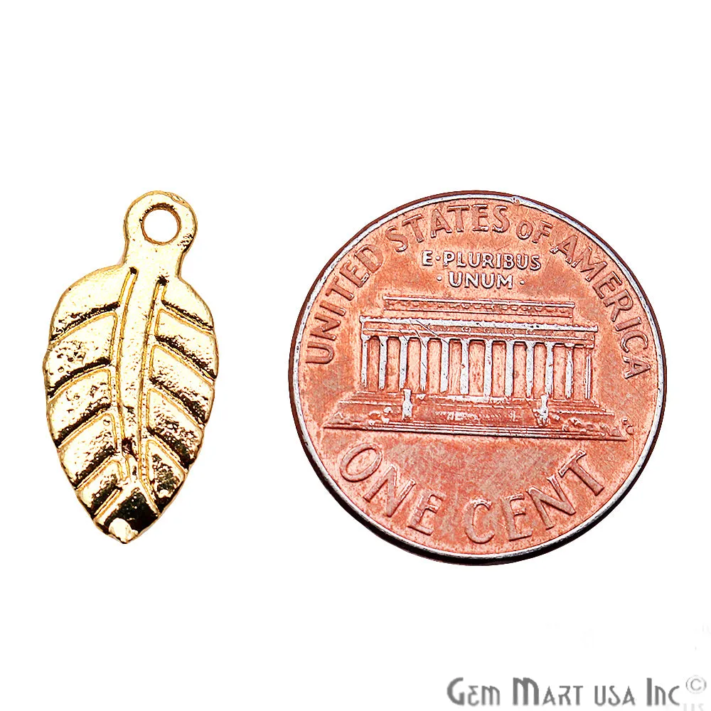 5 Pc Lot Leaf Finding, Gold Finding, Filigree Findings, Jewelry Findings, 18x8mm (GP-50064)