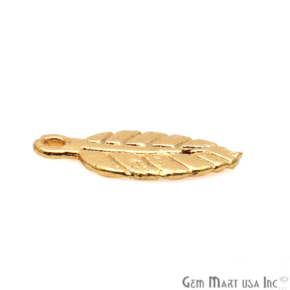 5 Pc Lot Leaf Finding, Gold Finding, Filigree Findings, Jewelry Findings, 18x8mm (GP-50064)