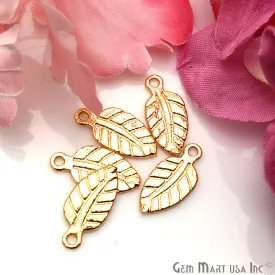 5 Pc Lot Leaf Finding, Gold Finding, Filigree Findings, Jewelry Findings, 18x8mm (GP-50064)