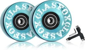 78A Indoor or Outdoor 65x35mm Quad Roller Skate Wheels with ABEC-9 Bearings 8 Pcs