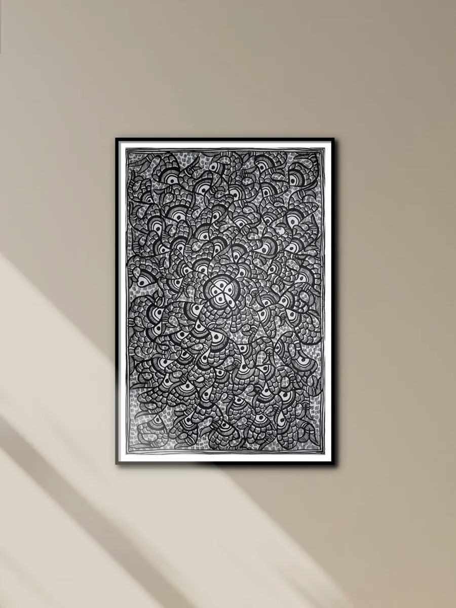 A School of Fishes in Madhubani by Ambika Devi