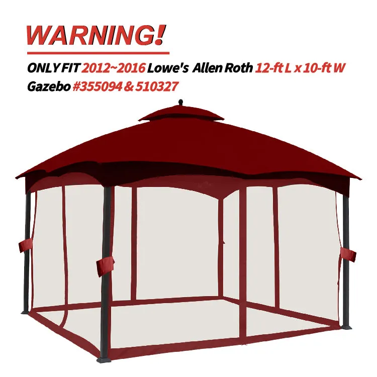 ABCCANOPY 10x12 Gazebo Replacement Accessories (GF-12S004B-1/GF-12S004BTO)
