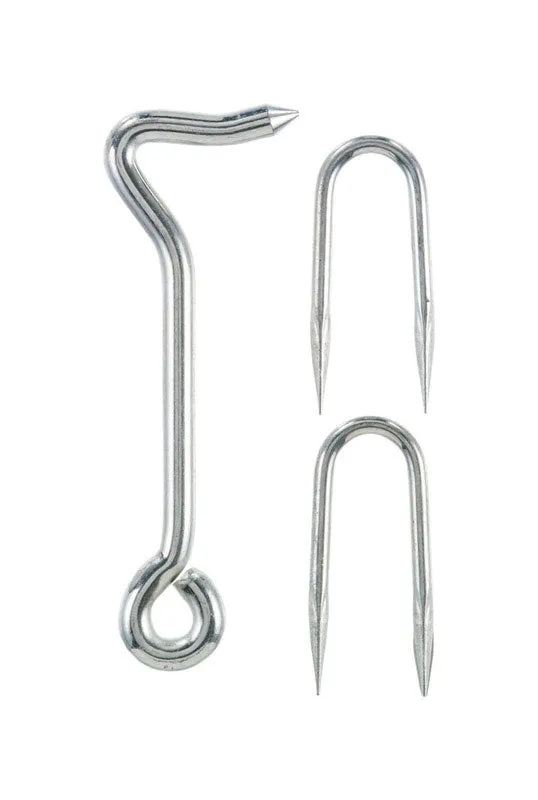 Ace 0.44 in. L Zinc Wire Staple Gate Hook 1 pk