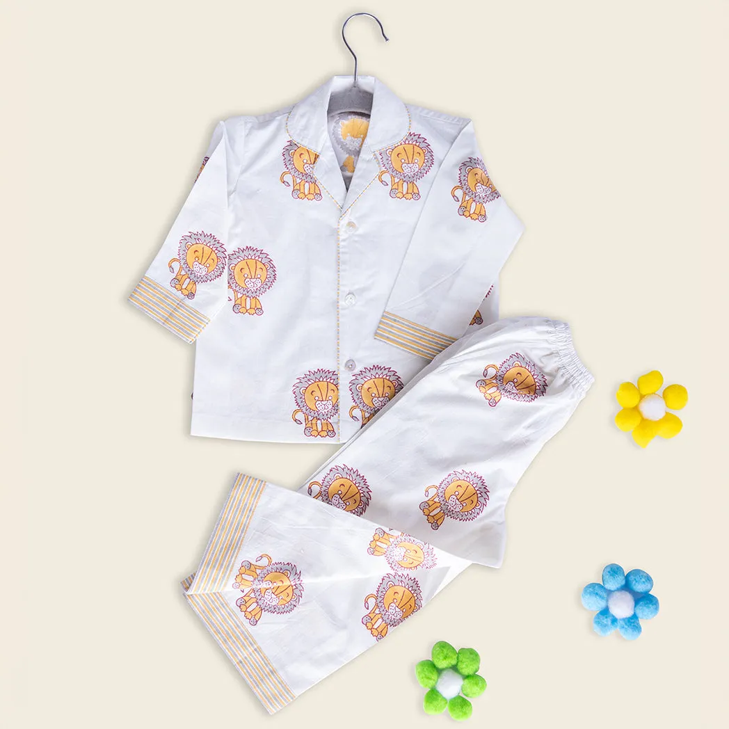 ADYA Little Lion Paws Kids Night Suit