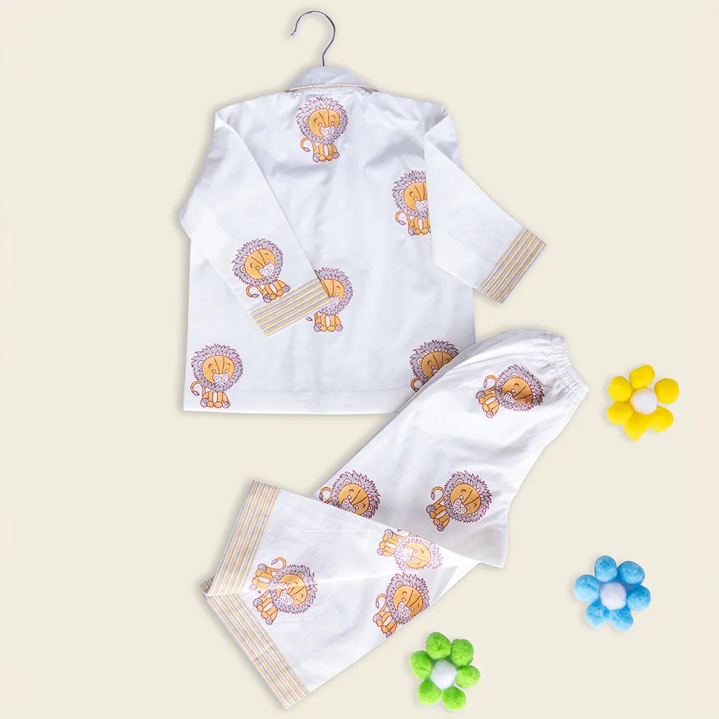 ADYA Little Lion Paws Kids Night Suit