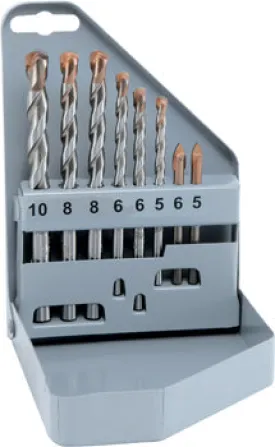 Alpen Glass And Tile Drill Bit Set 8 Piece