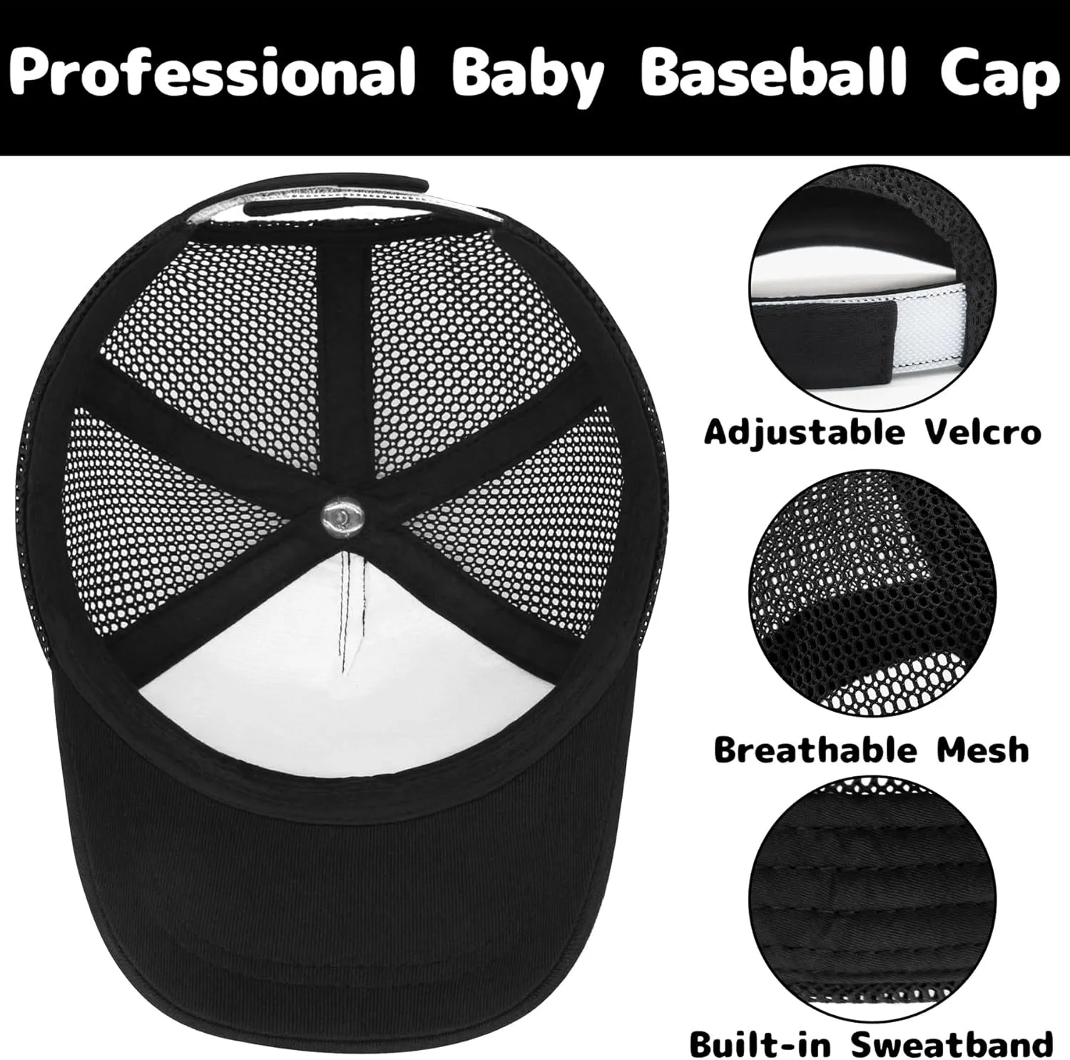Baby Baseball Cap Toddler Baseball Hat with Mesh Infant Hat for Baby Boy Hats Baby Ball Cap Toddler Girl Hat Kids Hats
