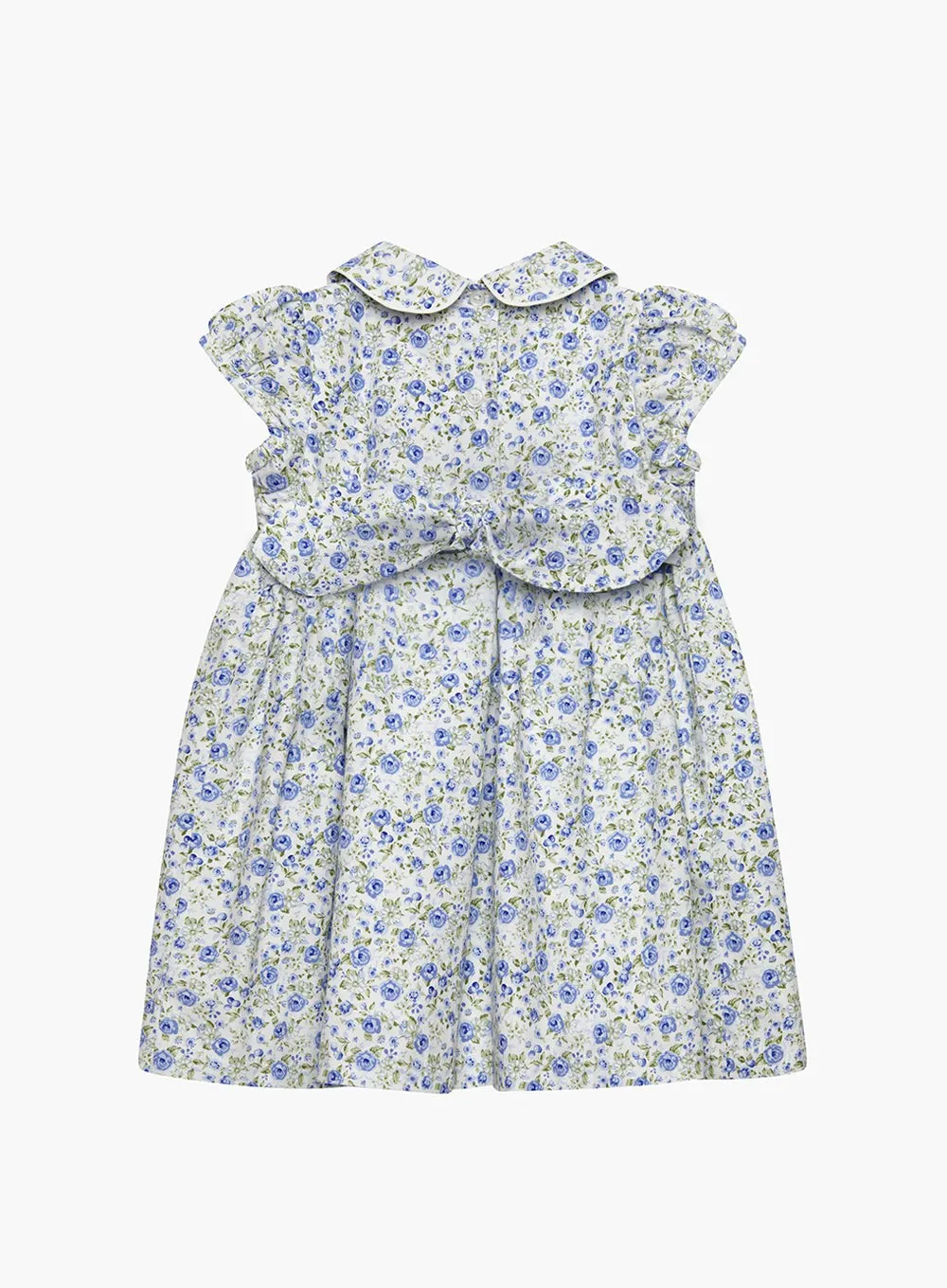 Baby Catherine Smocked Dress in Blue Rose
