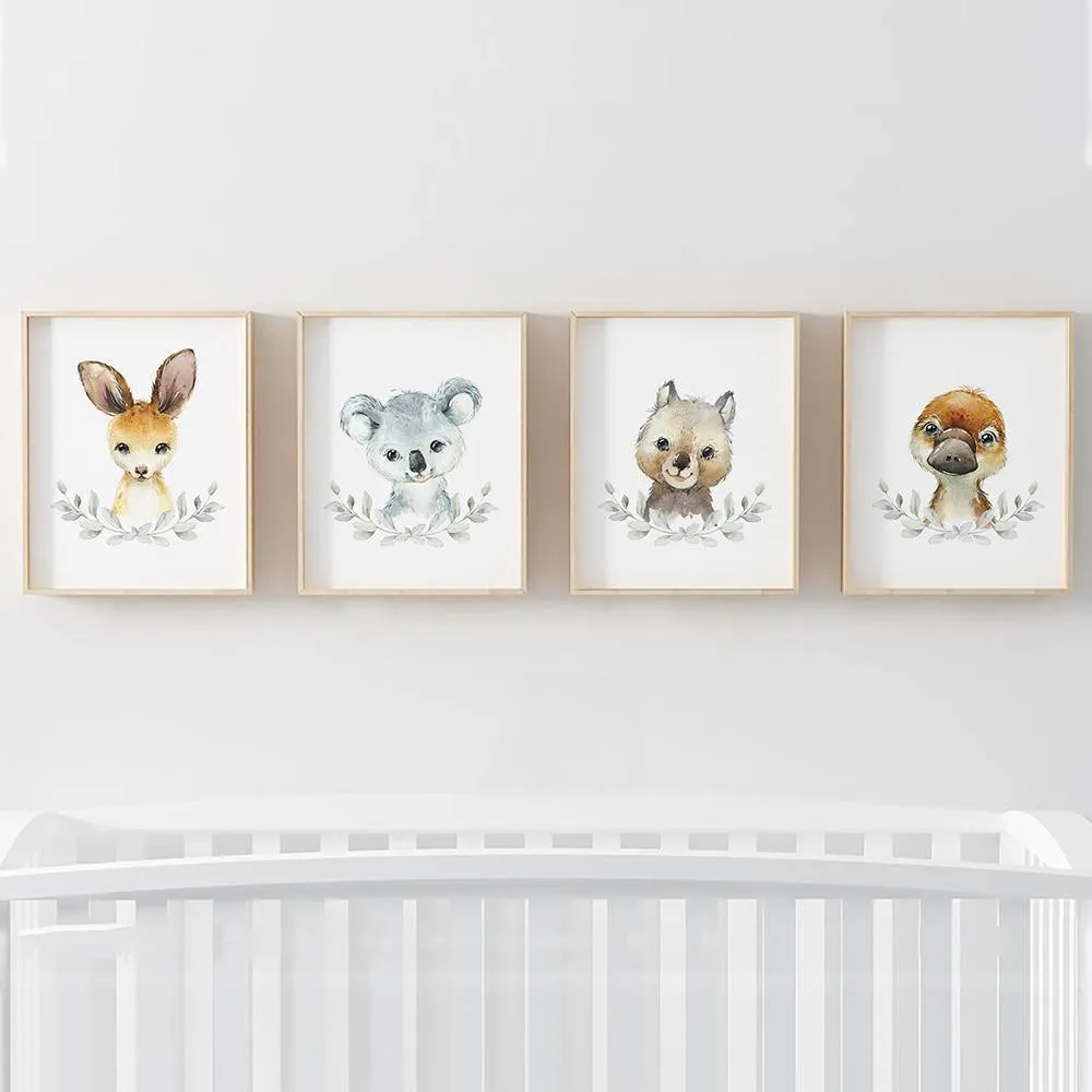 Baby Kangaroo & Koala Poster