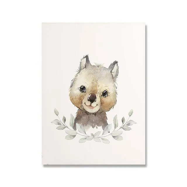 Baby Kangaroo & Koala Poster
