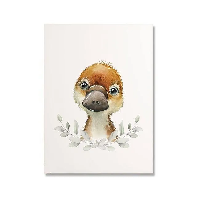 Baby Kangaroo & Koala Poster