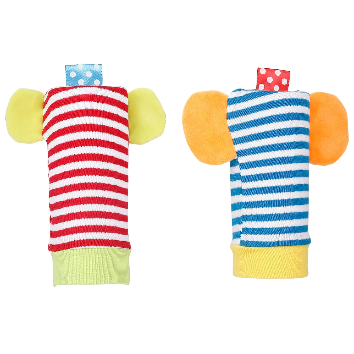 Baby Moo Elephant And Monkey Multicolour Set of 2 Socks Rattle