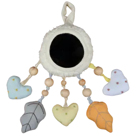 Bahbah the Lamb Baby Mobile with Organic Fabric Hearts