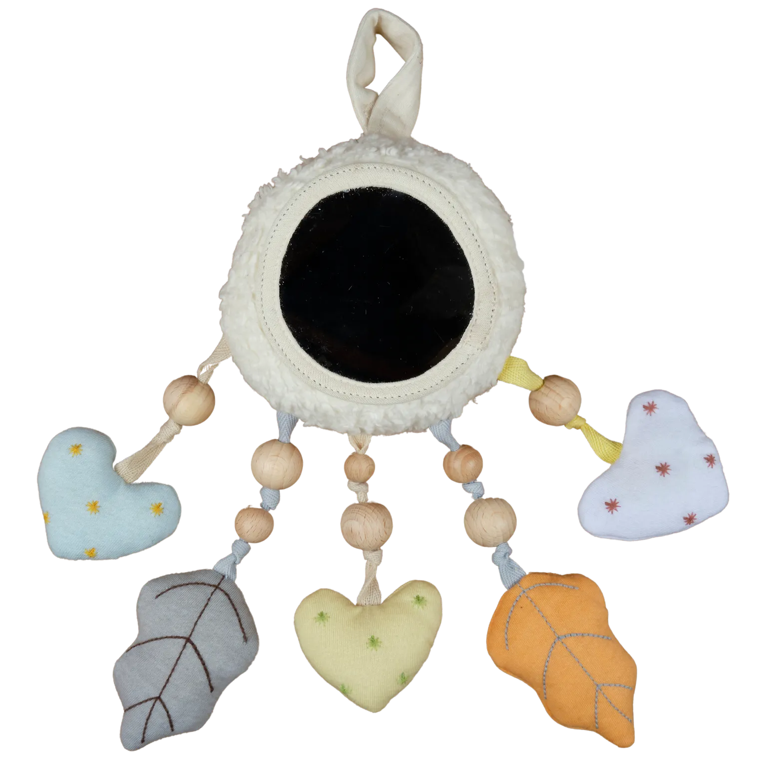 Bahbah the Lamb Baby Mobile with Organic Fabric Hearts