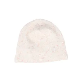BEBE JOLEE PINK FLORAL PRINT BEANIE [FINAL SALE]