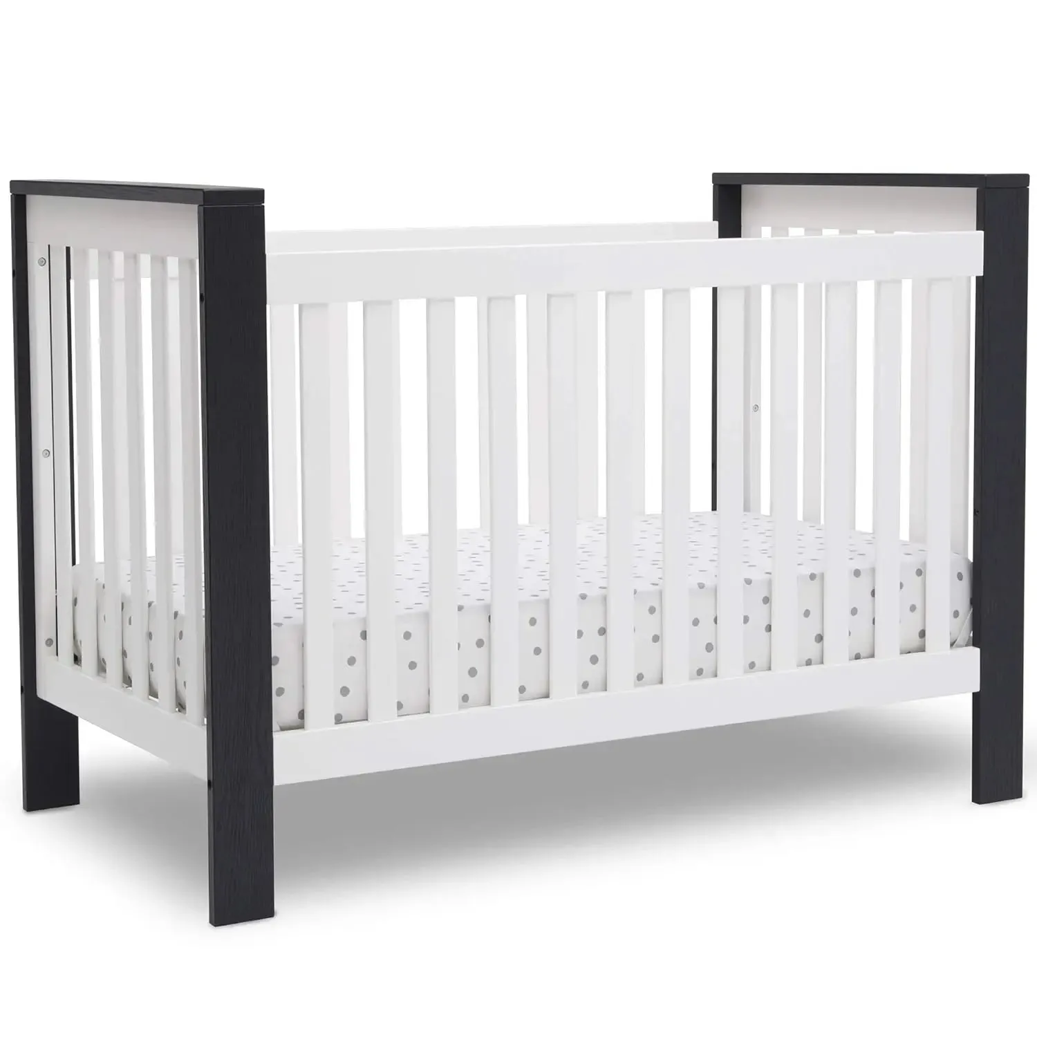 Black And White 4-in-1 Convertible Crib