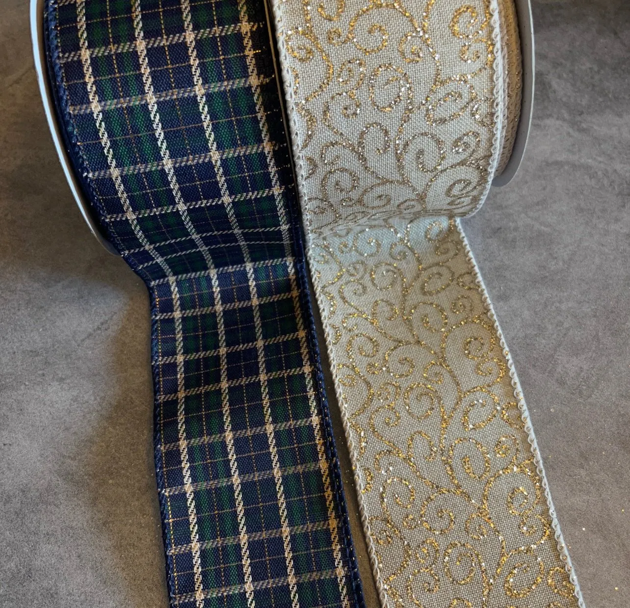 Bow bundle Navy, green, and champagne x 2