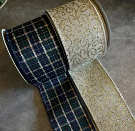 Bow bundle Navy, green, and champagne x 2