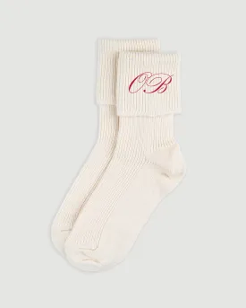 Cashmere socks in Ivory