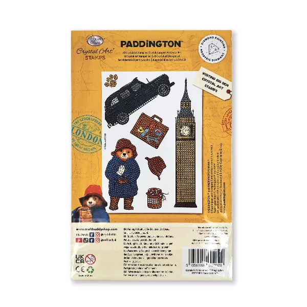 CCST-PDB92: Paddington Bear Crystal Art A5 Stamp Set - Visiting Big Ben
