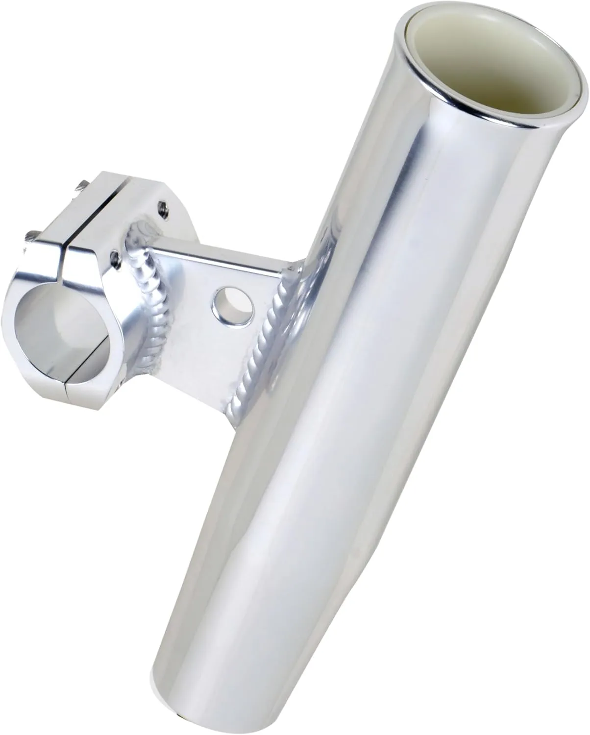 CE Smith - Aluminum Clamp-On Rod Holder - Sturdy Fishing Accessories - Fits 1-1/4 - 1-2/3 OD - Silver