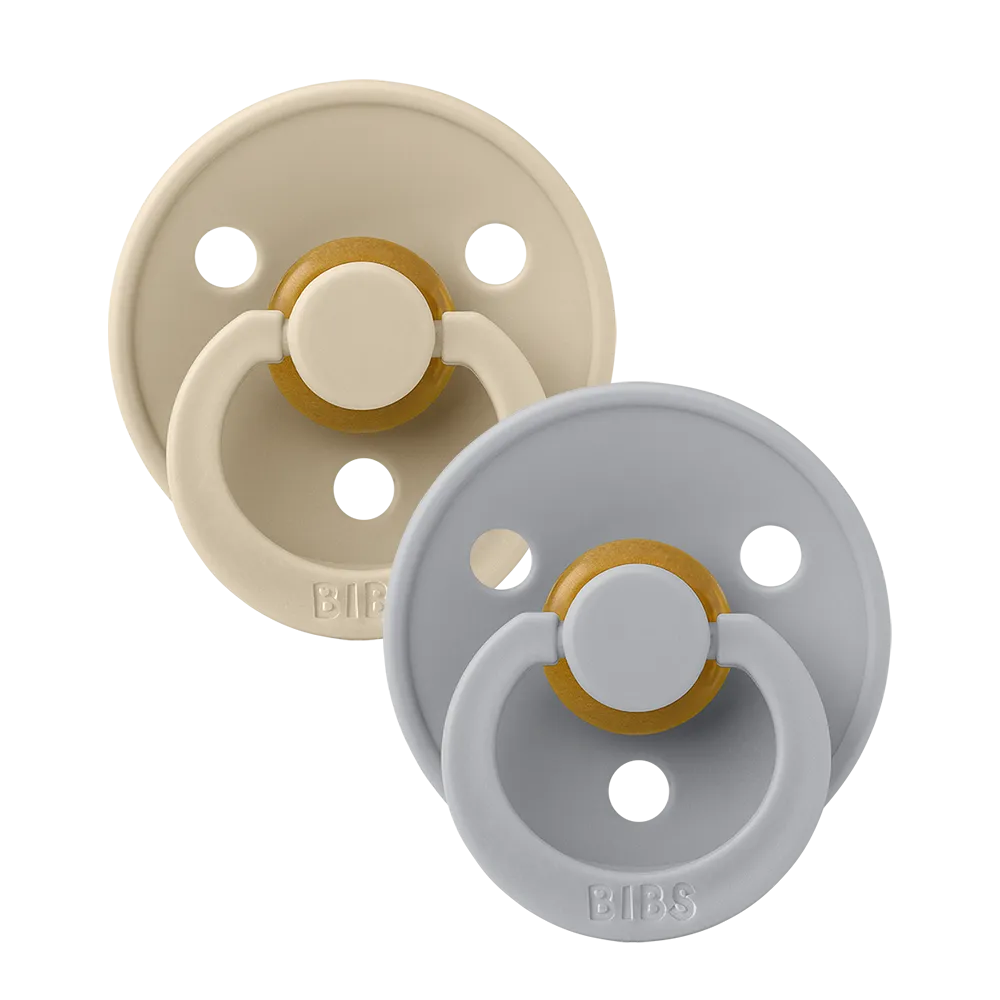 Colour Symmetrical Natural Latex Pacifier 2 pack |  Vanilla / Cloud