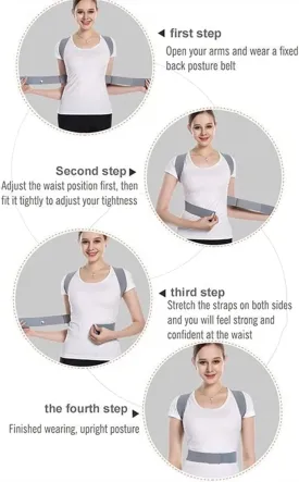 Corrector for Men and Women, Adjustable Back Shoulder Straighten Orthopedic Brace Belt Clavicle Spine Support Relief(Small)
