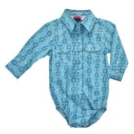 Cowboy Hardware Baby Turquoise Aztec Romper 825575R-390-I