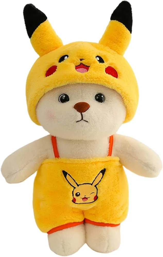 Dog with Pikachu Cap Soft Toy for Kids 1pc (30cm)