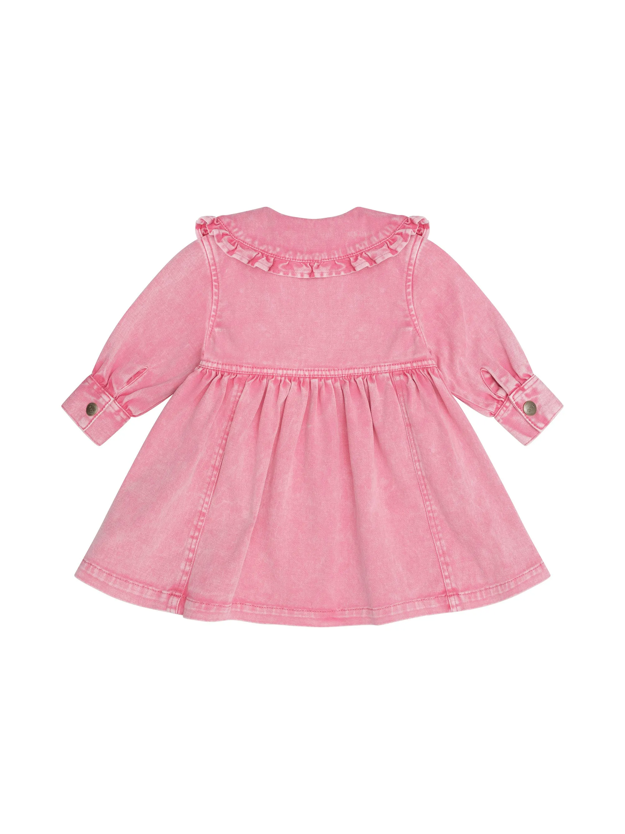 dress washed with cherry on collar - bubblegum