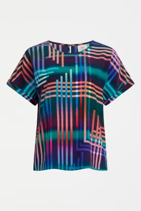 Elk The Label - Eryn Top - Navy Lighten Print