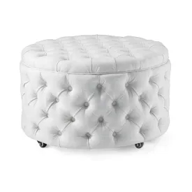 Emma Storage Ottoman Large 75cm Linen White
