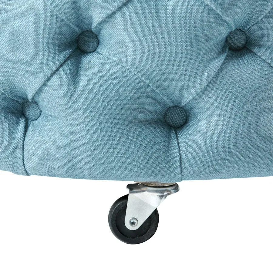 Emma Storage Ottoman Small Teal