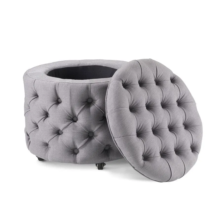 Emma Storage Ottoman Small Wolf Grey