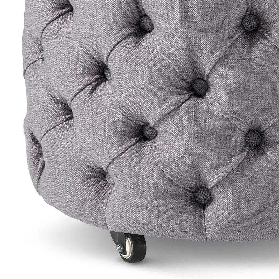 Emma Storage Ottoman Small Wolf Grey