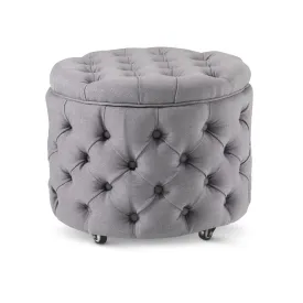 Emma Storage Ottoman Small Wolf Grey