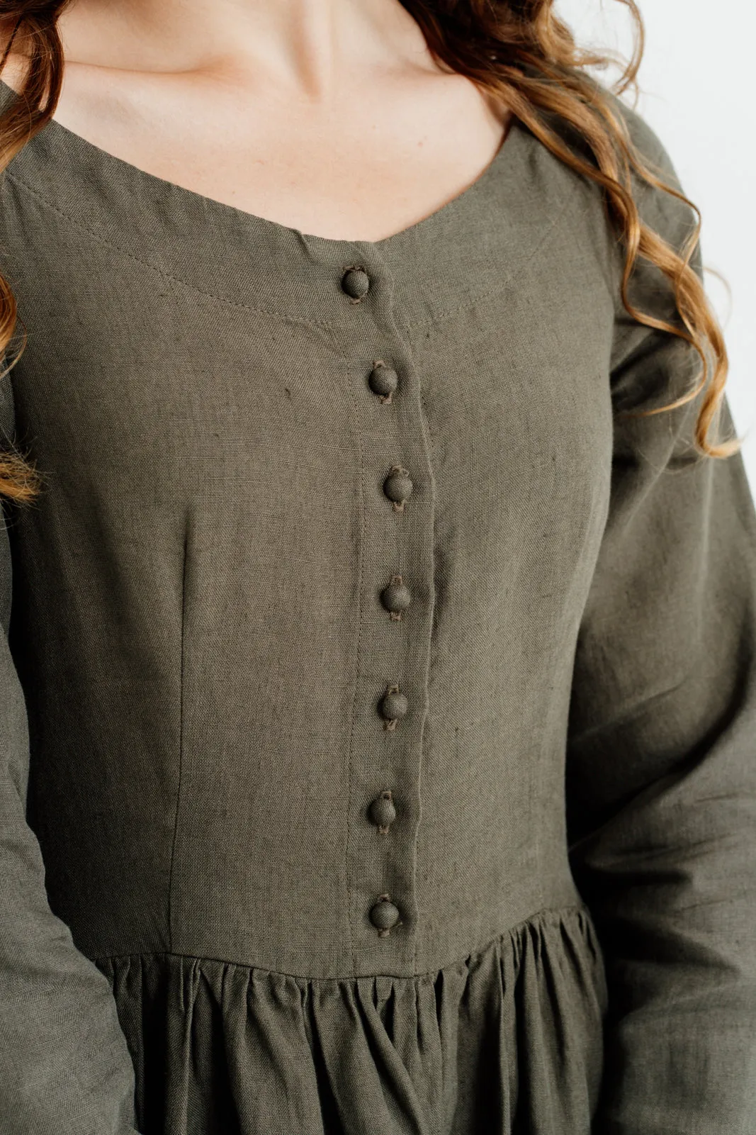 Eyre Dress, Long Sleeve, Pine Green