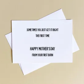 First Born Mother's Day Card