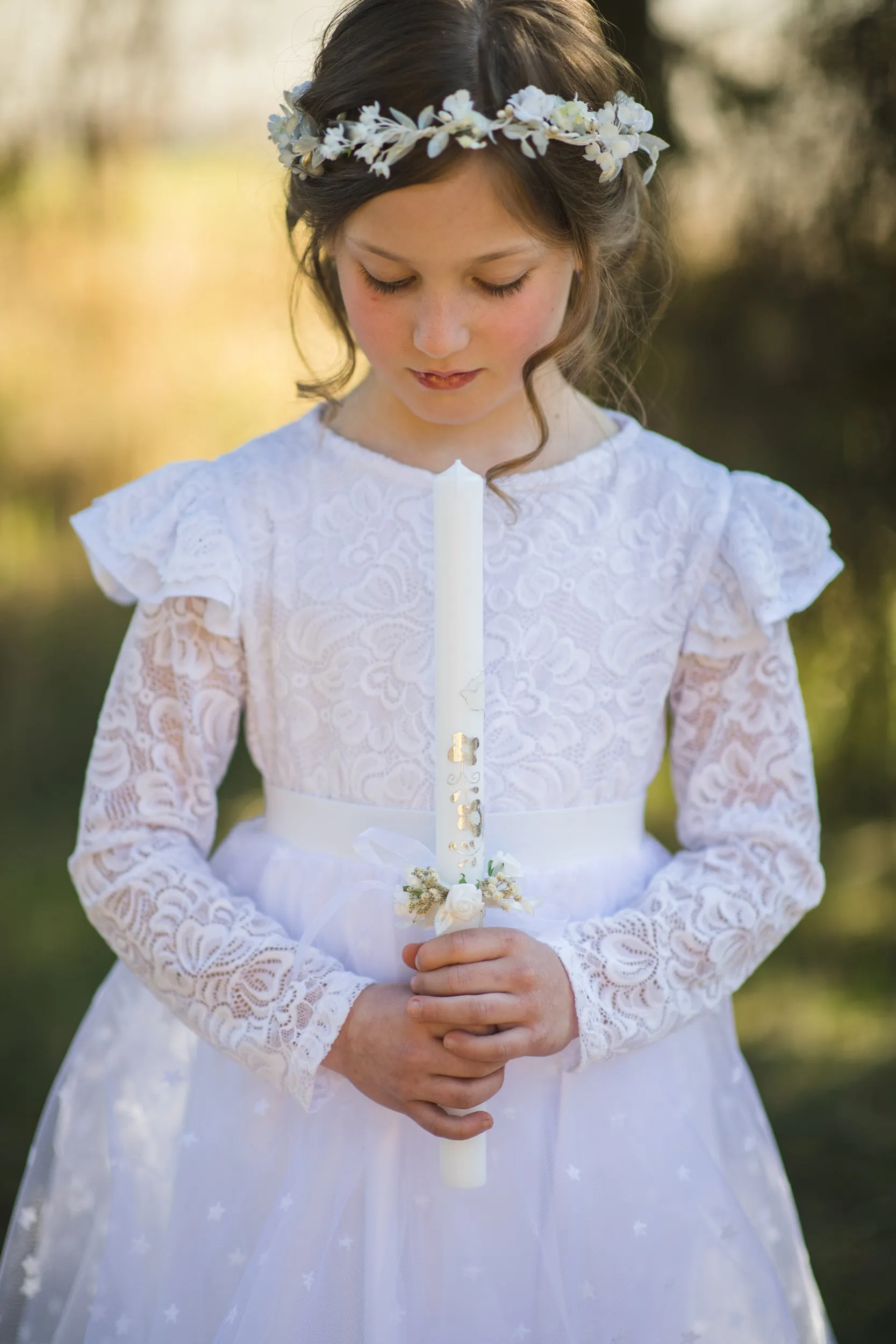 First Communion Hair Garland