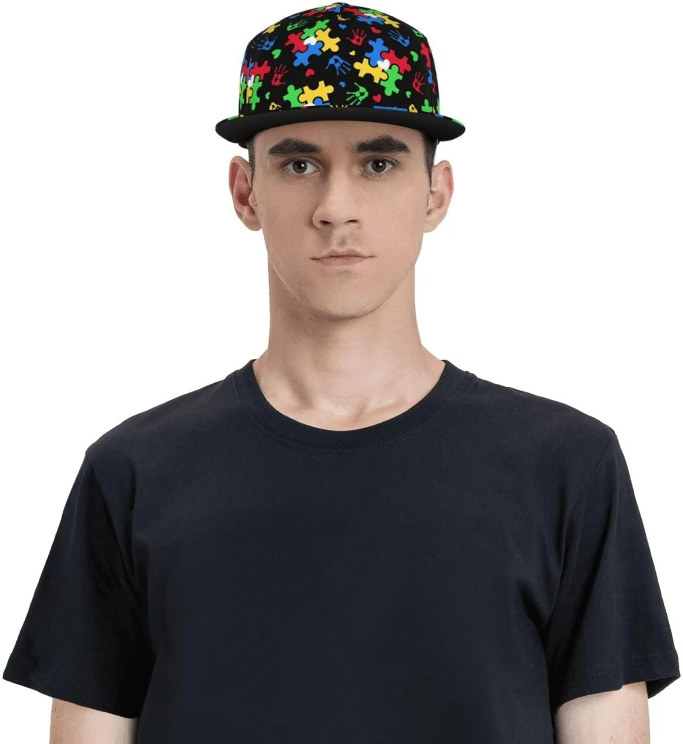 Funny Baseball Cap, Flat-Brimmed Hat, Adjustable Snapback Hat for Men and Women