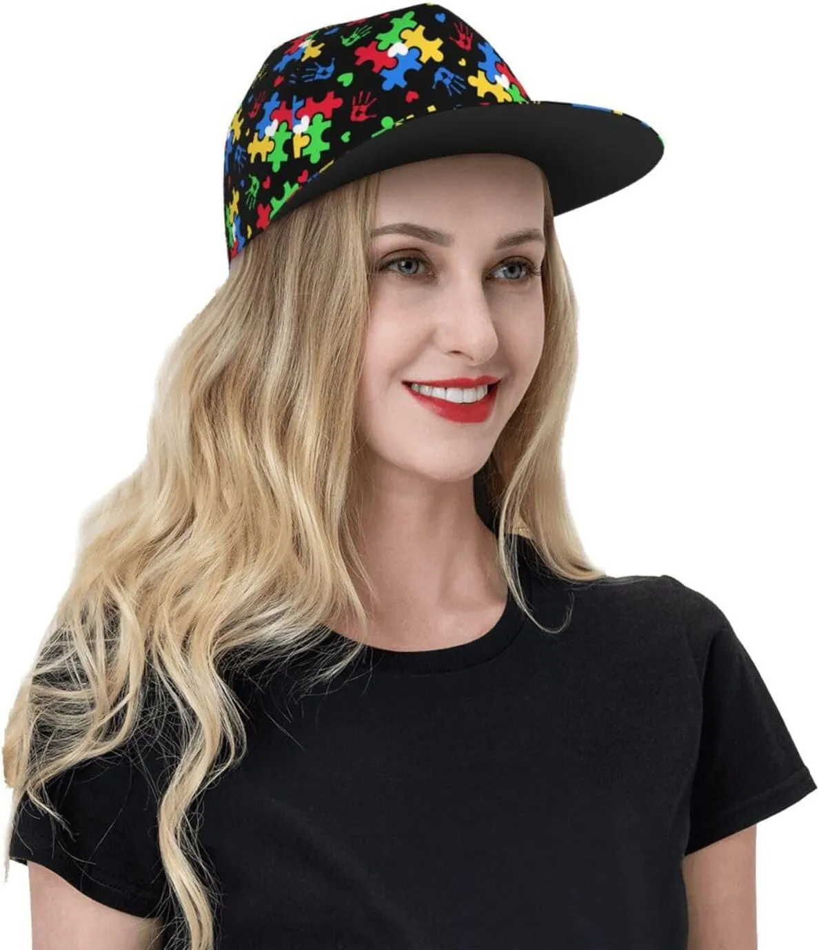 Funny Baseball Cap, Flat-Brimmed Hat, Adjustable Snapback Hat for Men and Women
